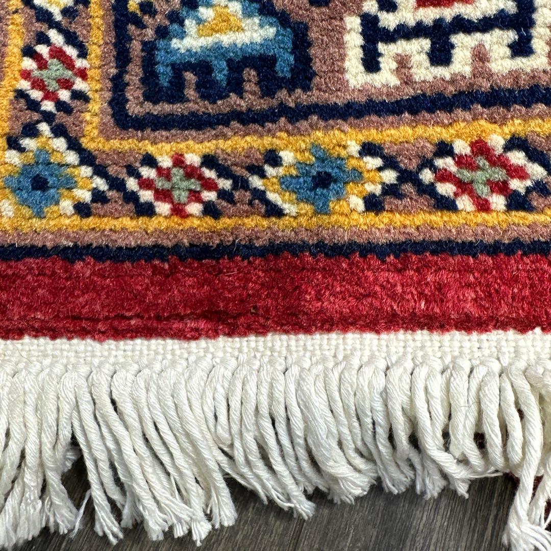 166x96幾何学模様のウールラグ 手織り絨毯パキスタン絨毯