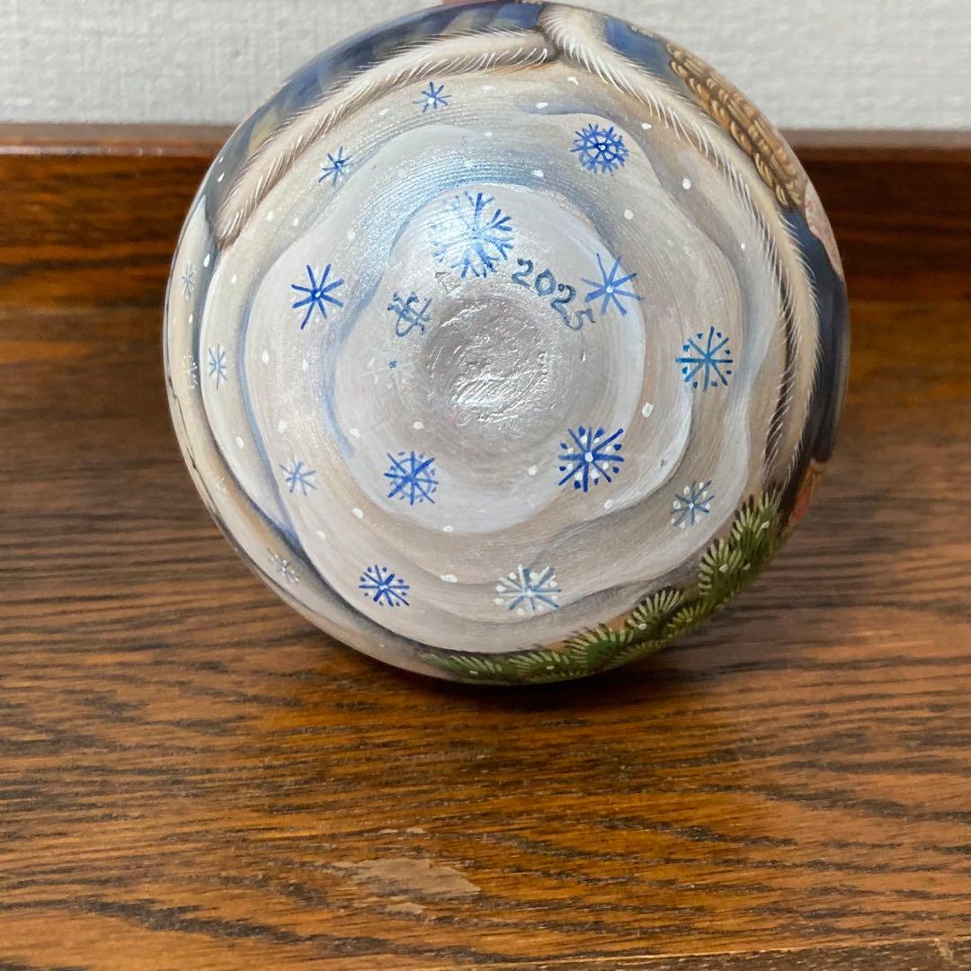 ロシア雑貨☆お起き上がりこぼし♪『冬景色』マトリョーシカ イリーナ作