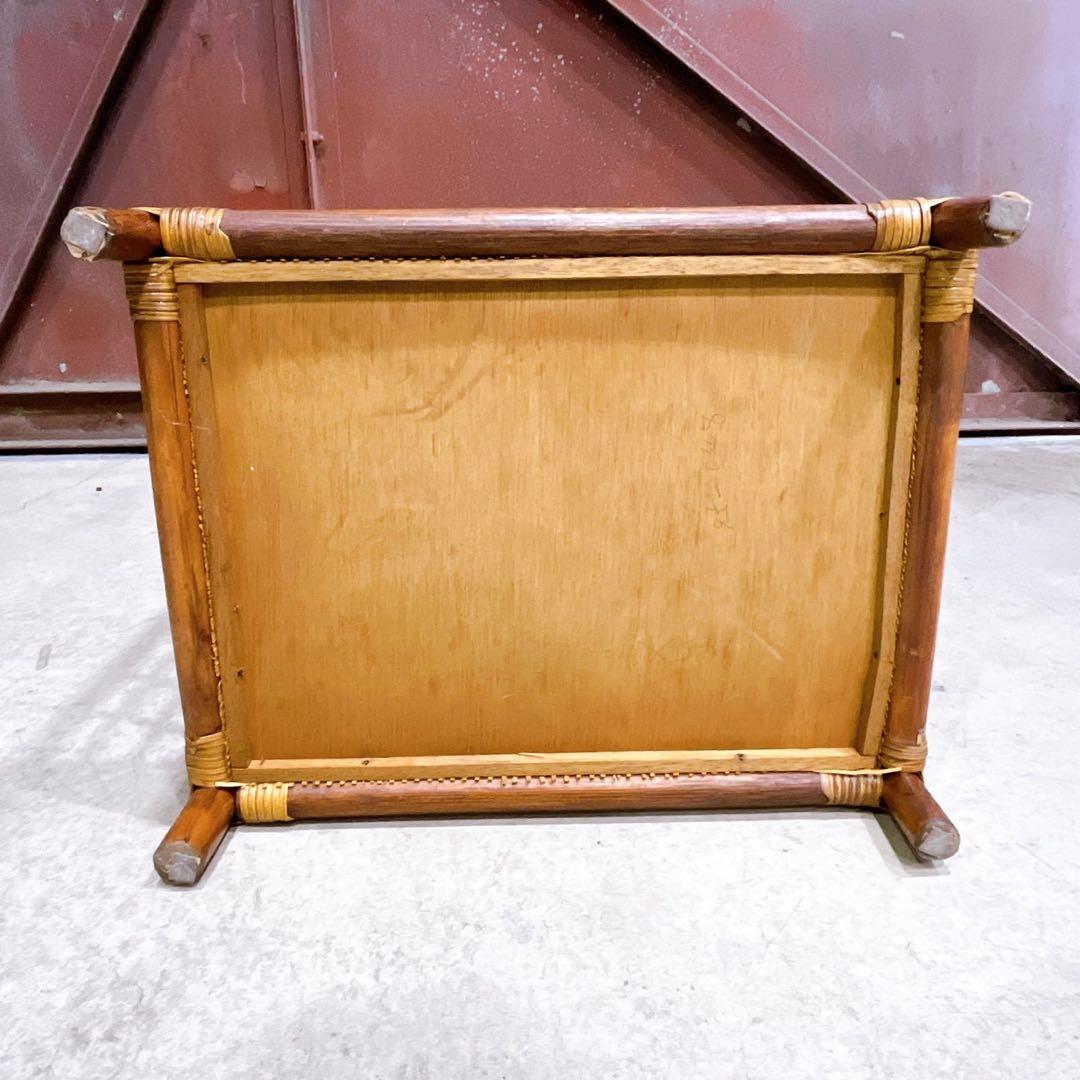 ヴィンテージ ラタン製 三段ラック