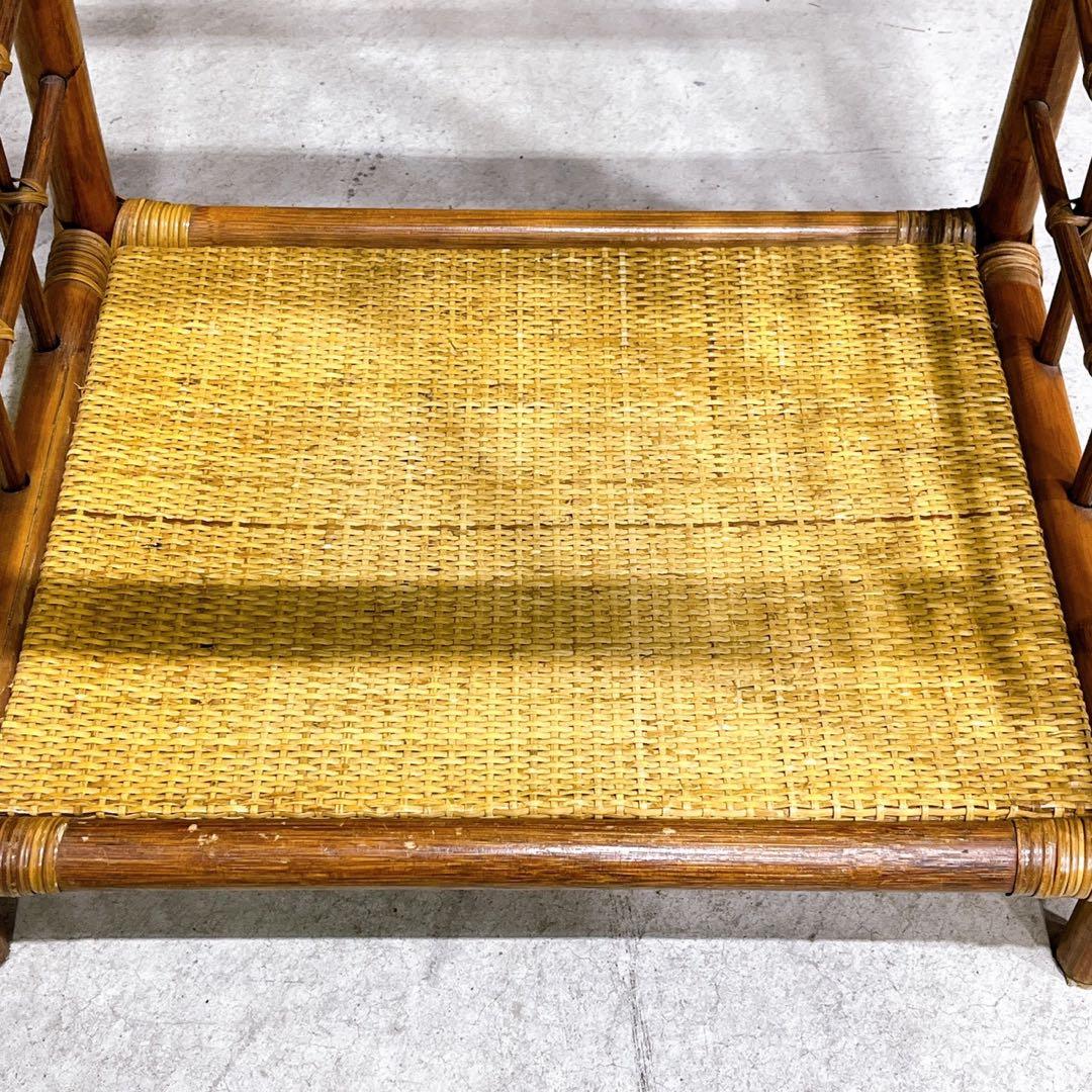 ヴィンテージ ラタン製 三段ラック