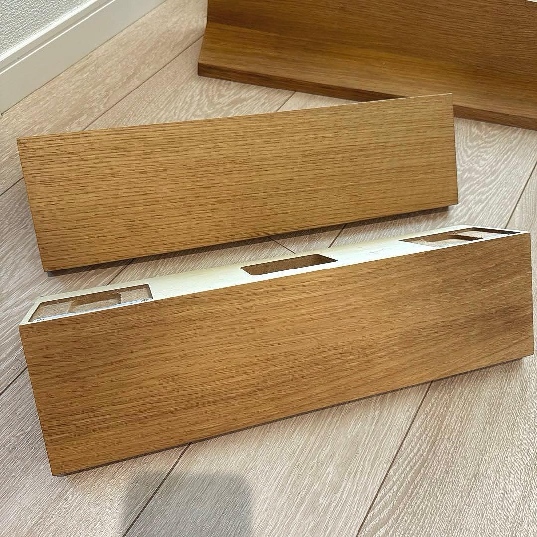 無印良品 壁に付けられる家具　オーク44cm×2本/ 88cm×2本　4本セット