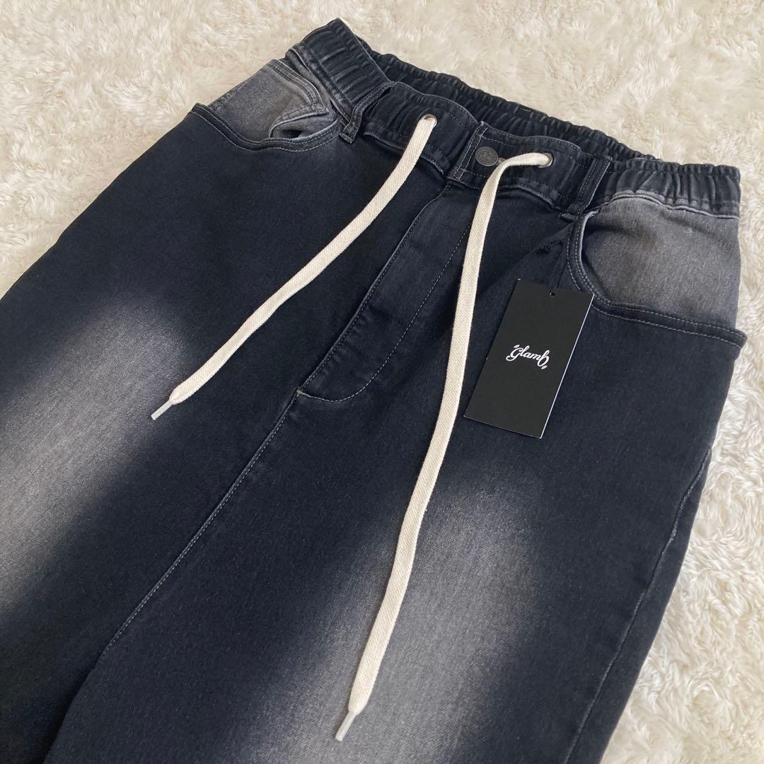 新品未使用！glamb グラム　サルエルジョガーパンツ　デニム