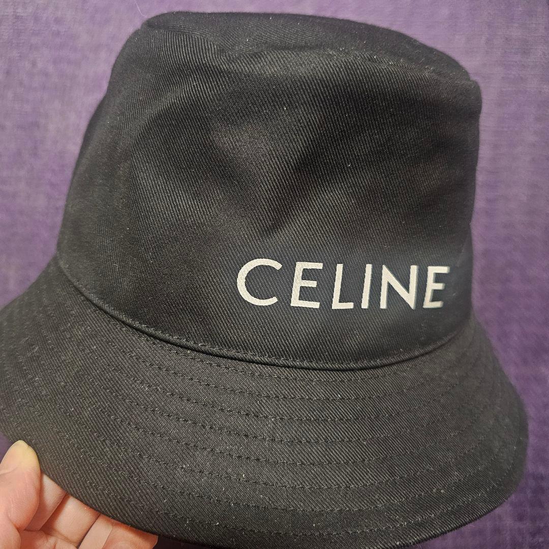 CELINE セリーヌ バケット ハット S 黒　タグ有