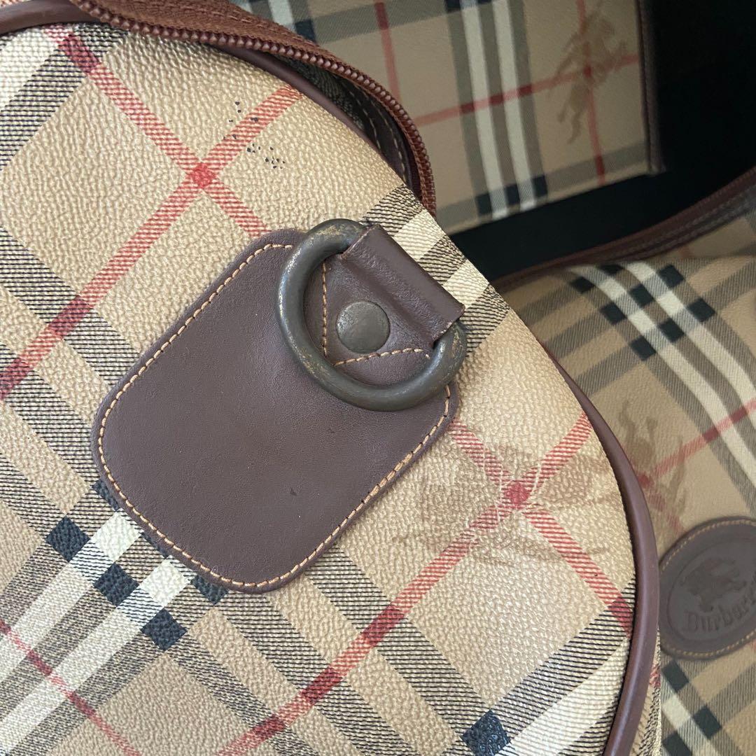 外観美品　BURBERRYS ボストンバッグ　PVC ノバチェック　大容量