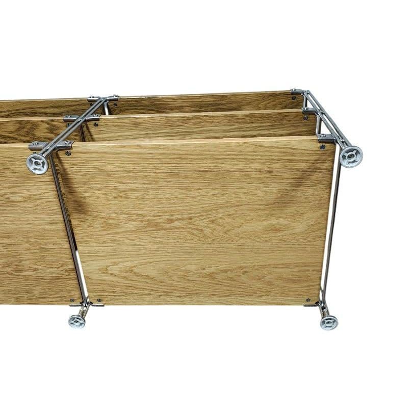 無印良品 MUJI ステンレスユニットシェルフ オーク材