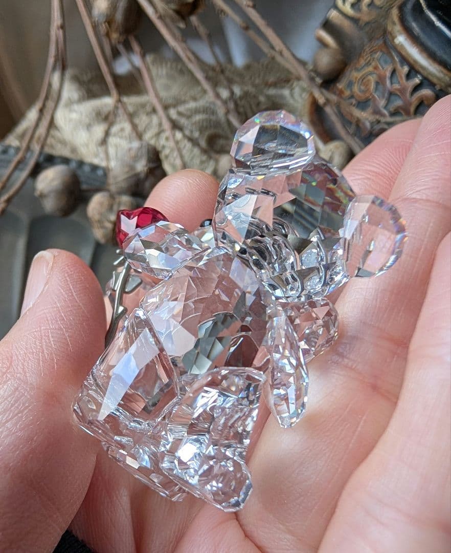 ✦スワロフスキー✦Swarovski クリスベア バラをあなたに ローズ