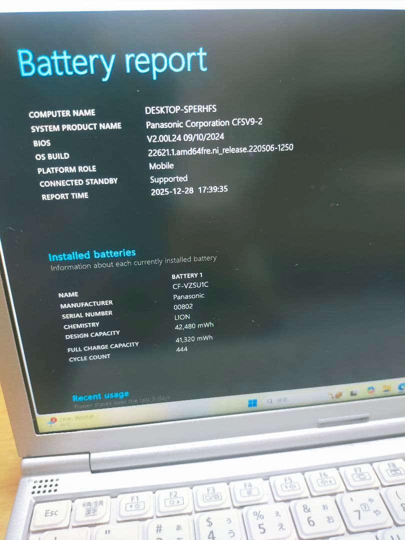 中古 ハイスペック Panasonic レッツノート CF-SV9