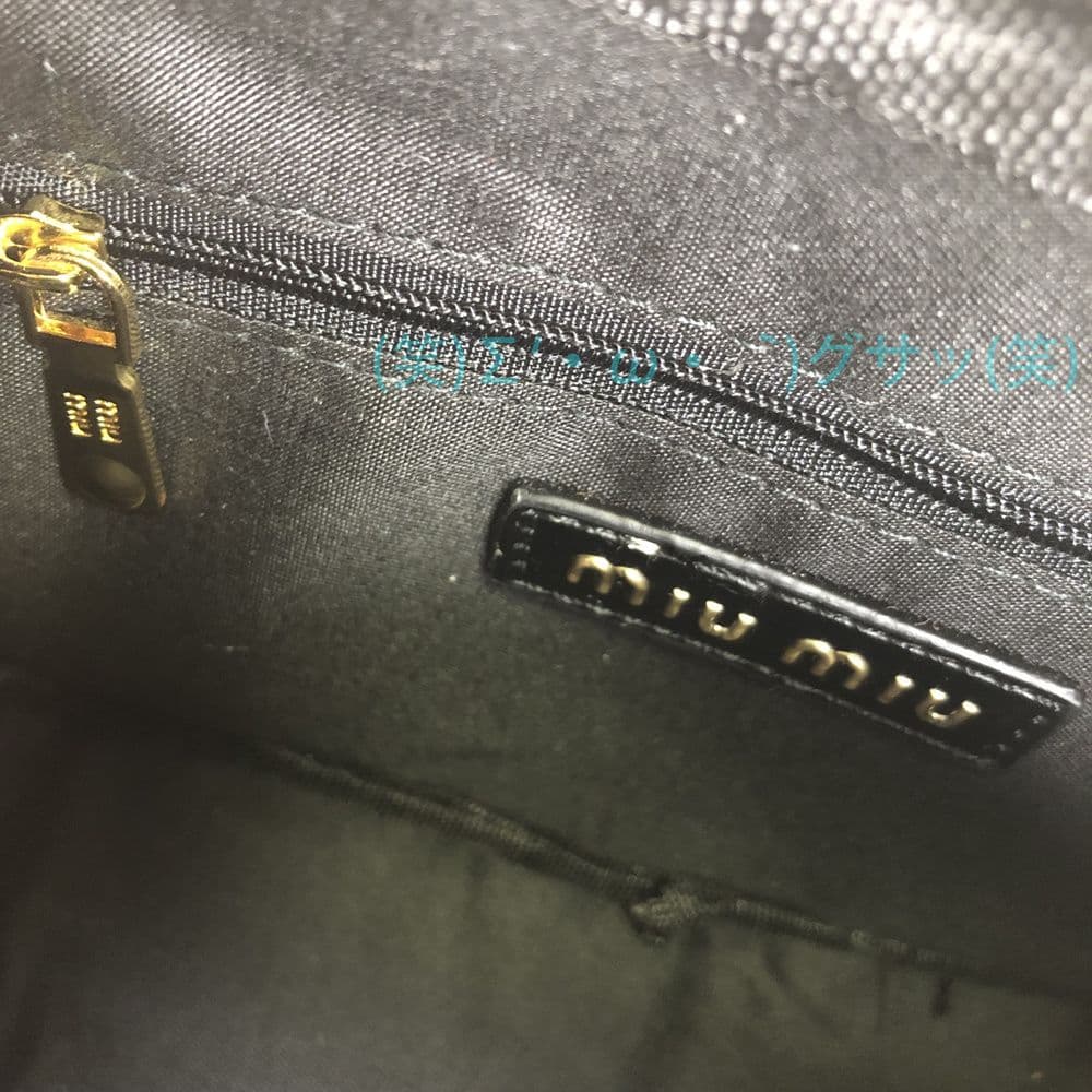miumiu ショルダーバッグ レディース 黒 ブラック ハンドバッグ