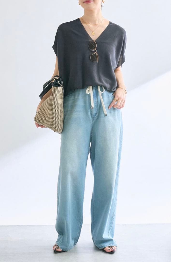 【新品同様】今期 リヴドロワCITYバスケットトート2 かごバック