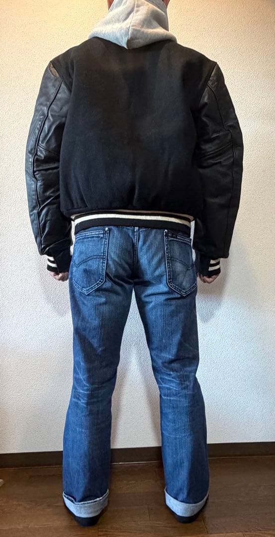 「ゴールデンベア」スタジャン　90年代ヴィンテージ　ブラック　サイズM