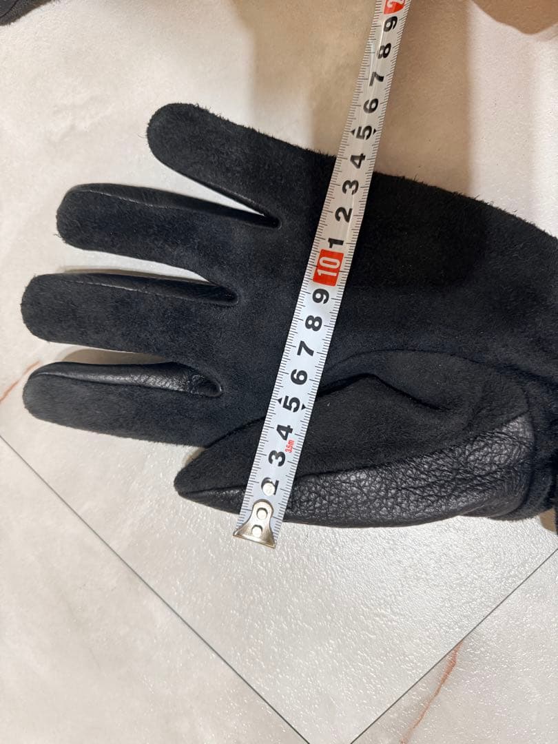 T*】様 GUCCI シェリーライン スワロフスキー レザー　手袋 グローブ本革