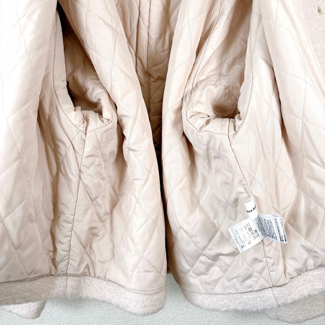 美品✨ラブティックボンボン ライトウェーブブルゾン ノーカラーコート ジャケット