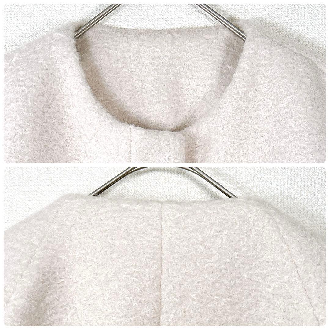 美品✨ラブティックボンボン ライトウェーブブルゾン ノーカラーコート ジャケット