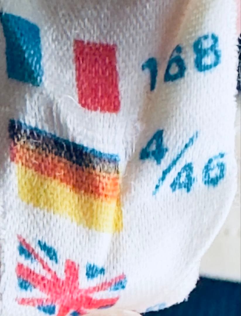 希少 adidas フランス製 VENTEX トラックジャケット 薄ベージュ×紺