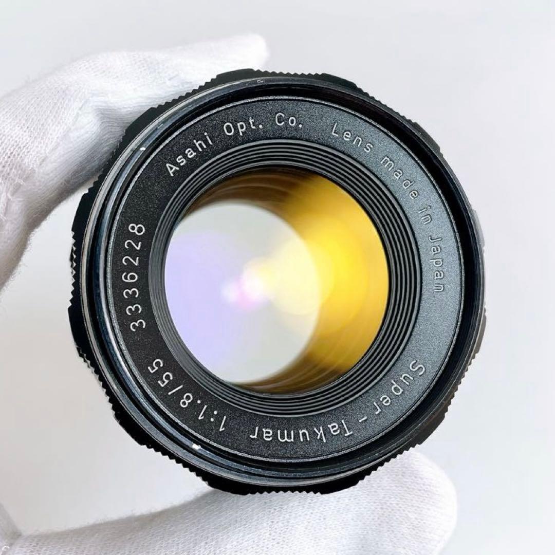 【虹色美フレア】 Super Takumar 55mm f1.8 整備済 m42