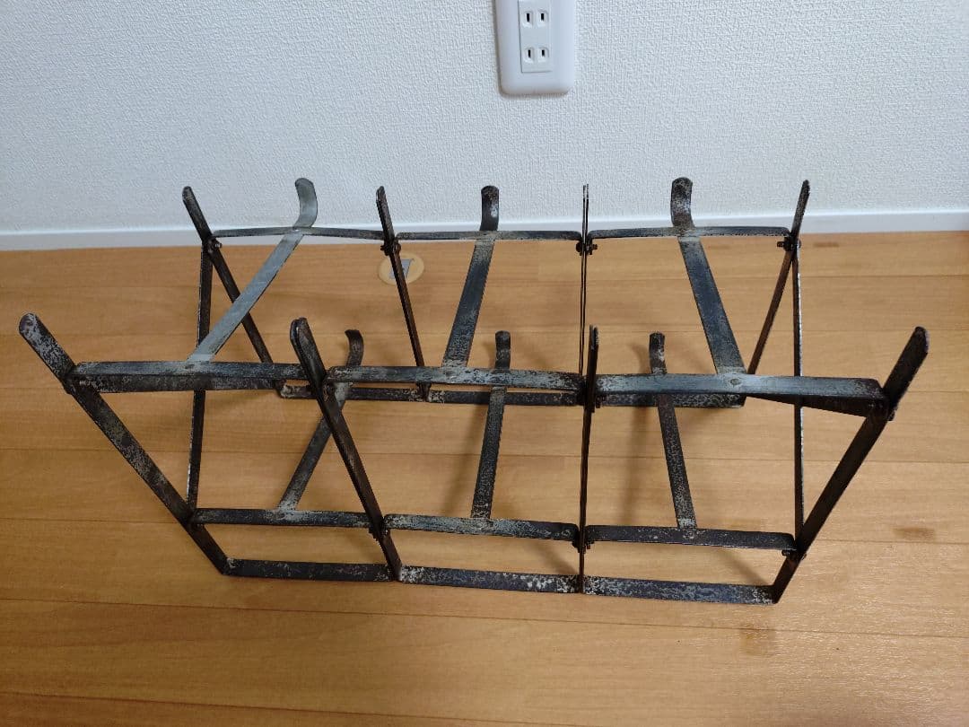 昭和レトロ　ガラス瓶お菓子入れ　小物入れ　アンティーク　ビンテージ　架台付　レア