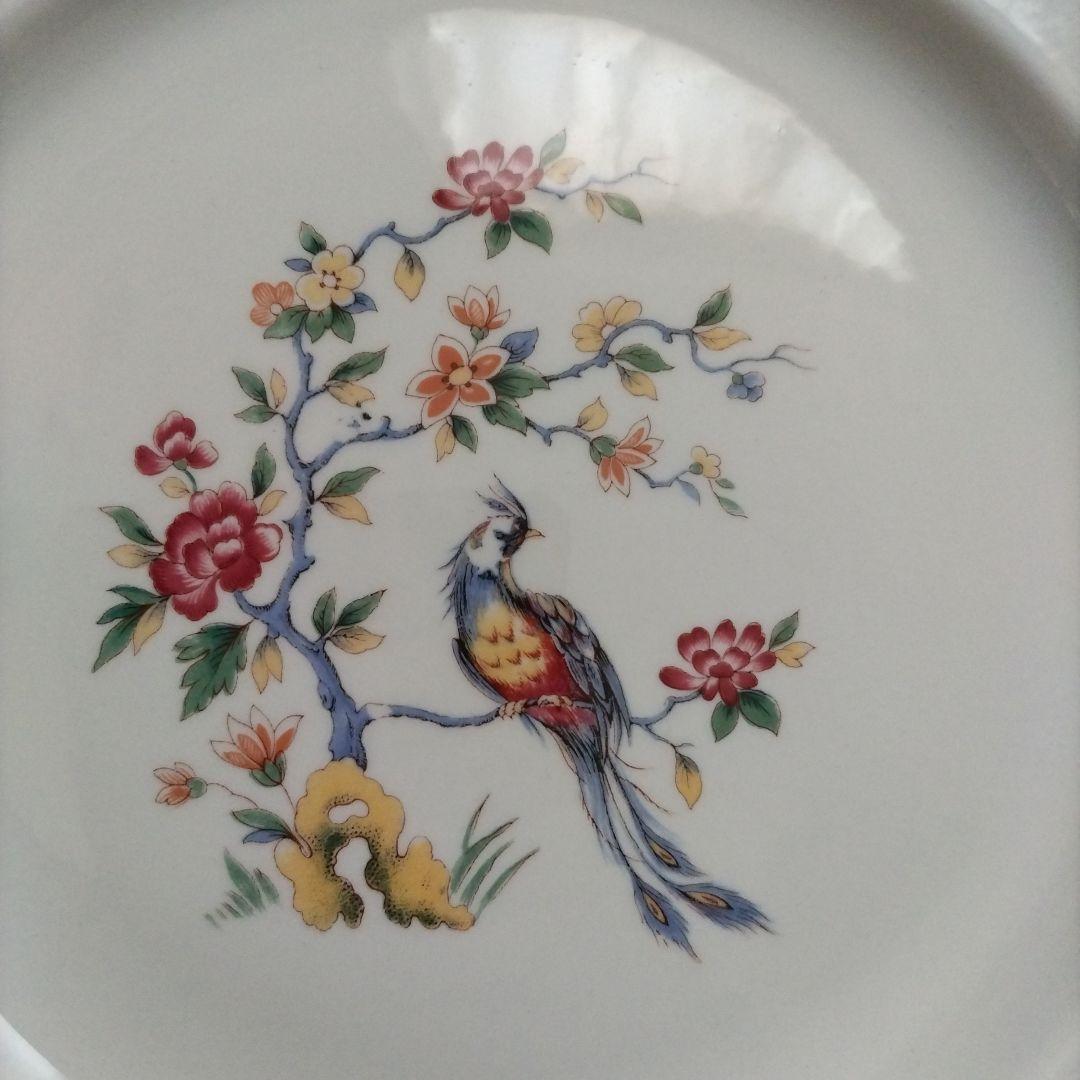 【美品】フランス？　シノワズリ　花鳥文様　ディナー皿　６枚セット