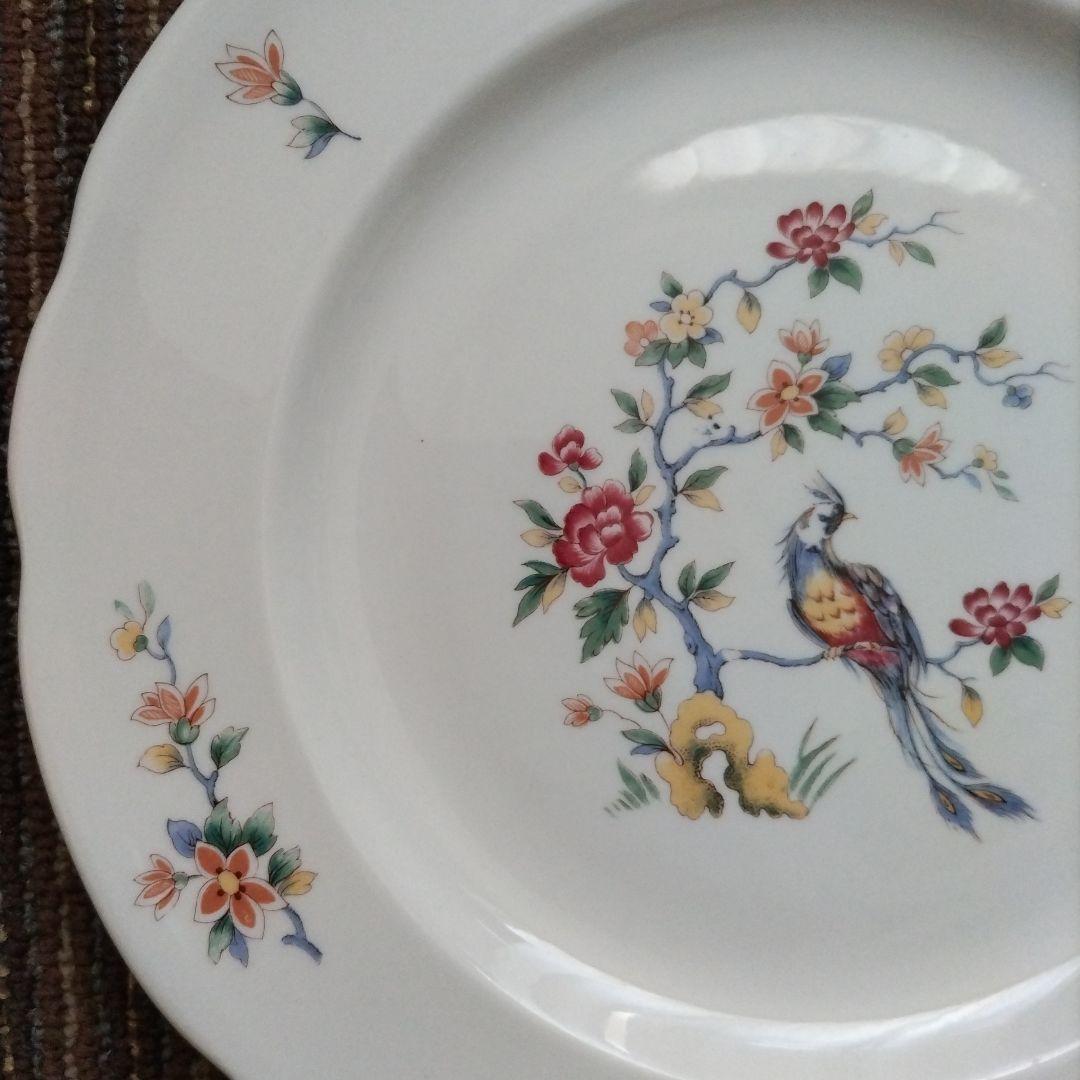 【美品】フランス？　シノワズリ　花鳥文様　ディナー皿　６枚セット