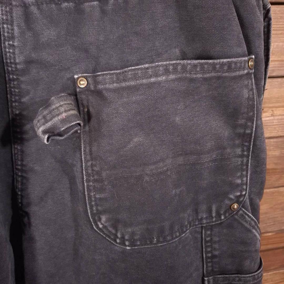 00s carhartt カーハート ダック地 ダブルニー オーバーオール 黒