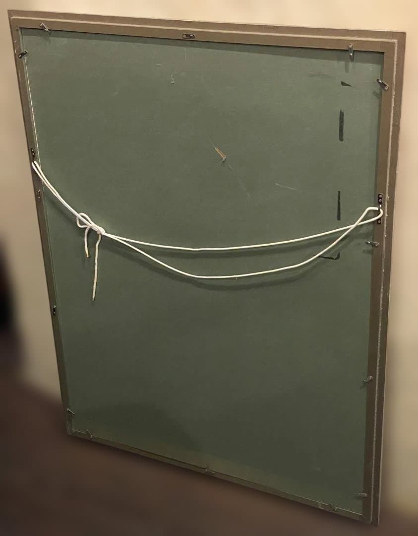 木製 フレーム 額縁 大型 絵画 写真 ポスター 展示 シルバー シンプル 美品