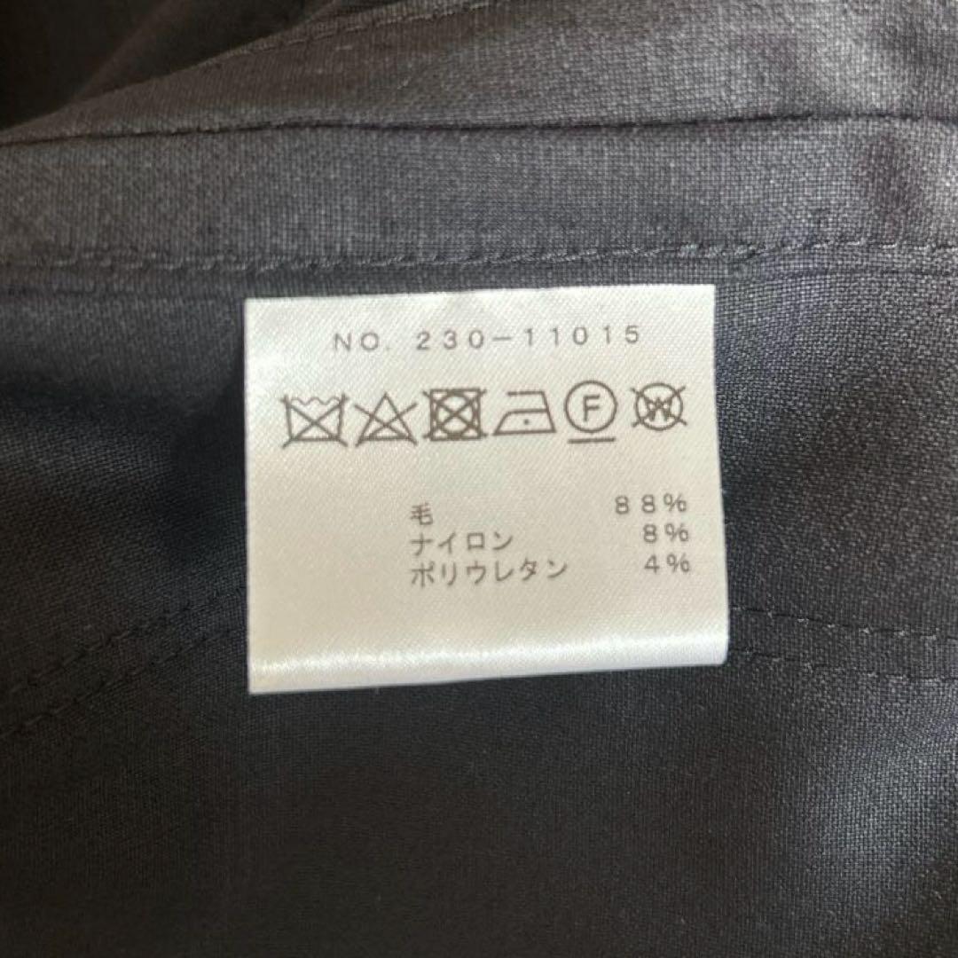 ￼ エムフィル　M・fil 比翼ノーカラー　コート 濃紺 サイズ40 春・秋