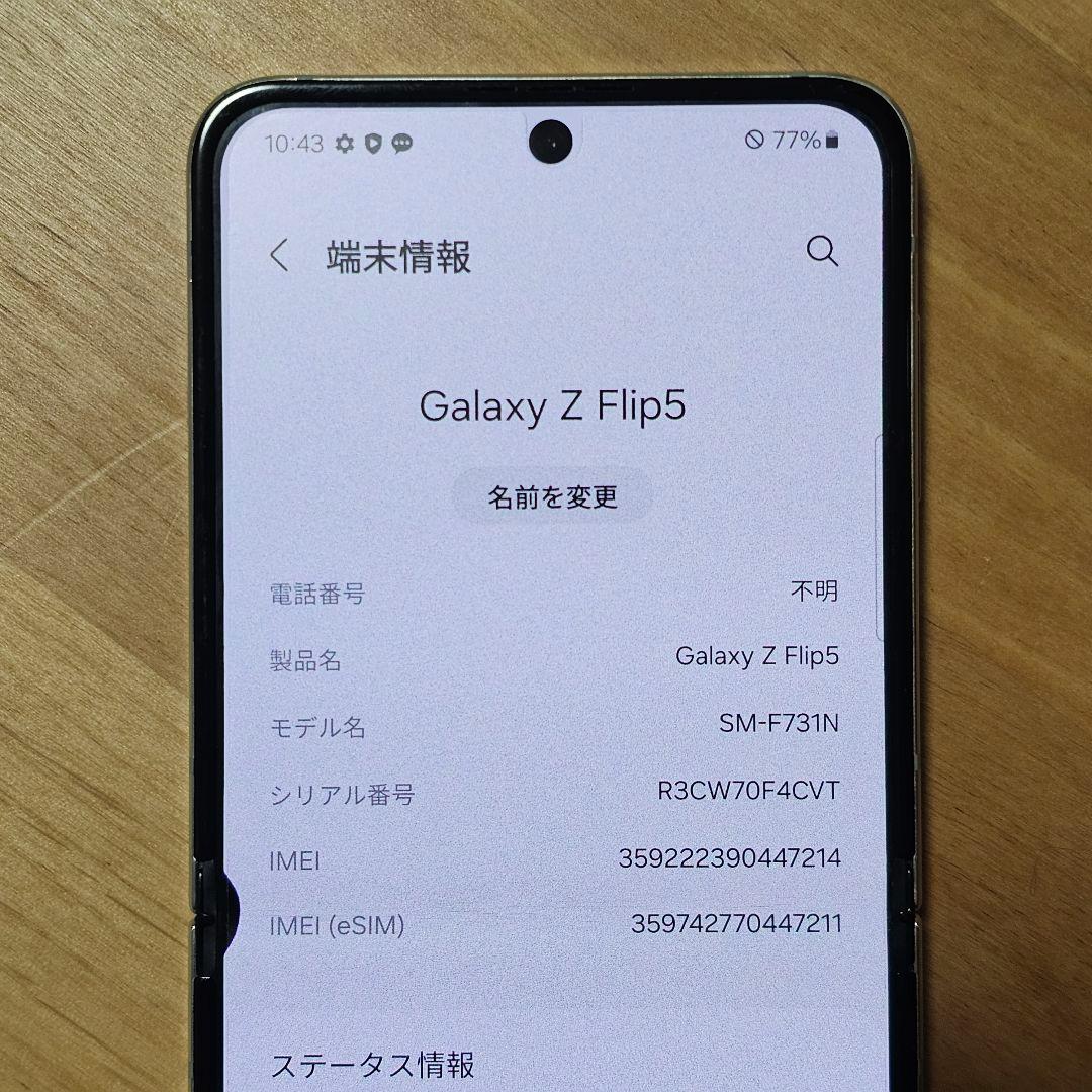韓国版 Galaxy Z Flip5 512GB ミント SIMフリー ケース付
