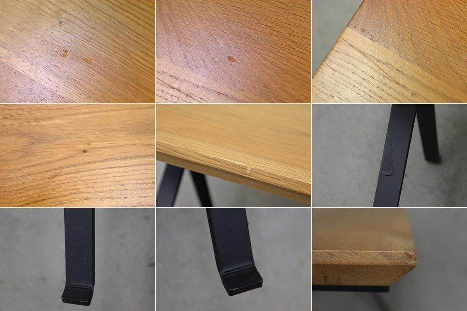 ライフファニチャー SP オーク無垢材 アイアン センターテーブル