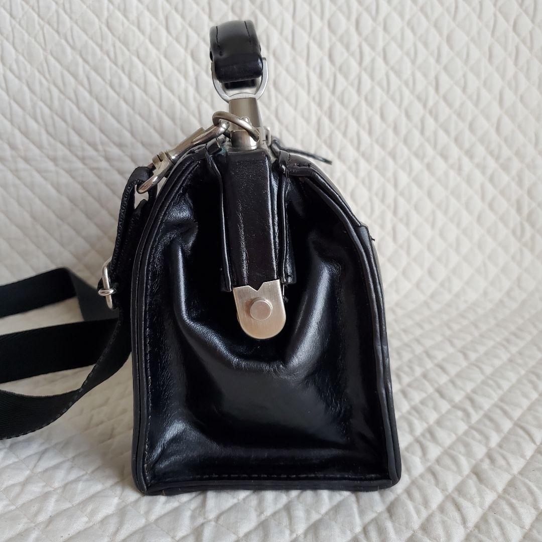 【豊岡鞄】ダレスバッグ　ミニ saddle 2way レザー　ブラック