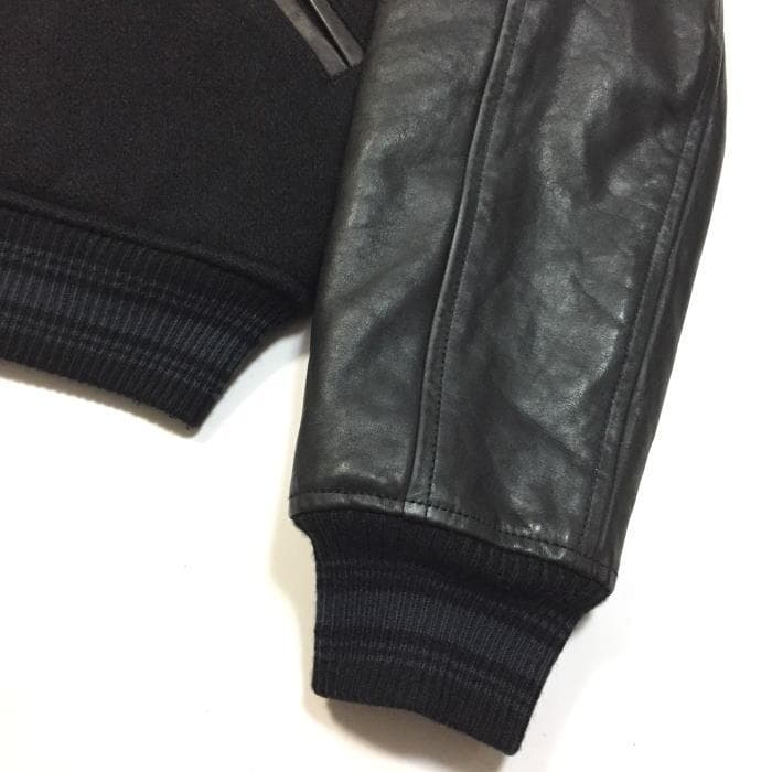 極上 メンズＭ 定価9.7万 ポロラルフローレン レザースリーブド スタジャン