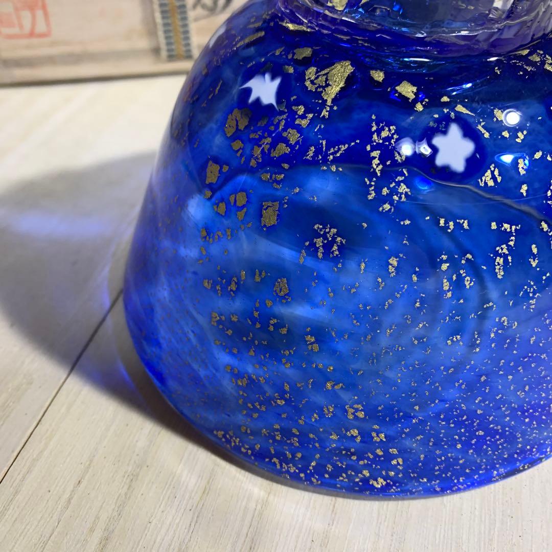 章造　ギヤマン　星空　茶碗　共箱