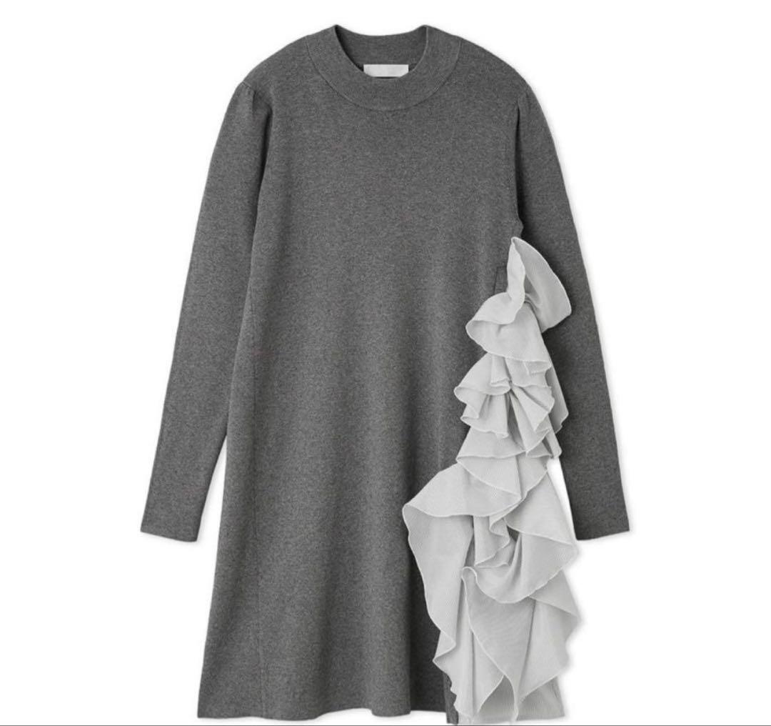 CELFORD ラッフルデザインドッキングニットワンピース