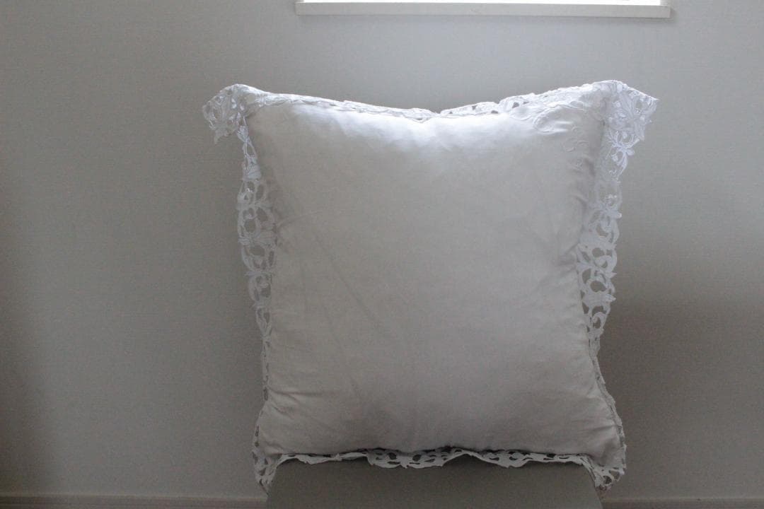 フランスアンティーク/モノグラムクッションカバー/MONOGRAM \"J・M\"