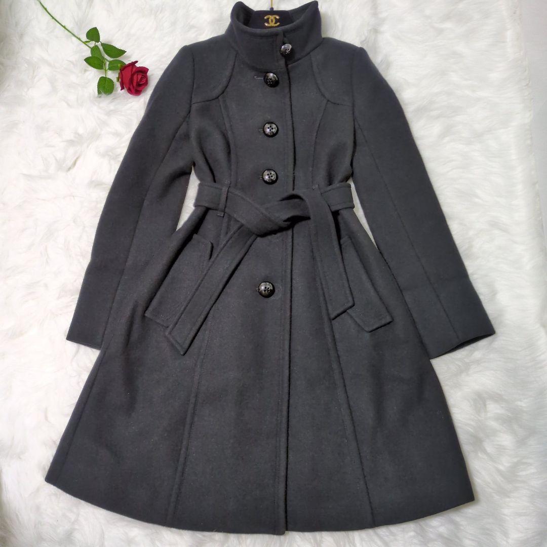 appleバーバリーブルーレーベル フォックスファー ロングコート 38