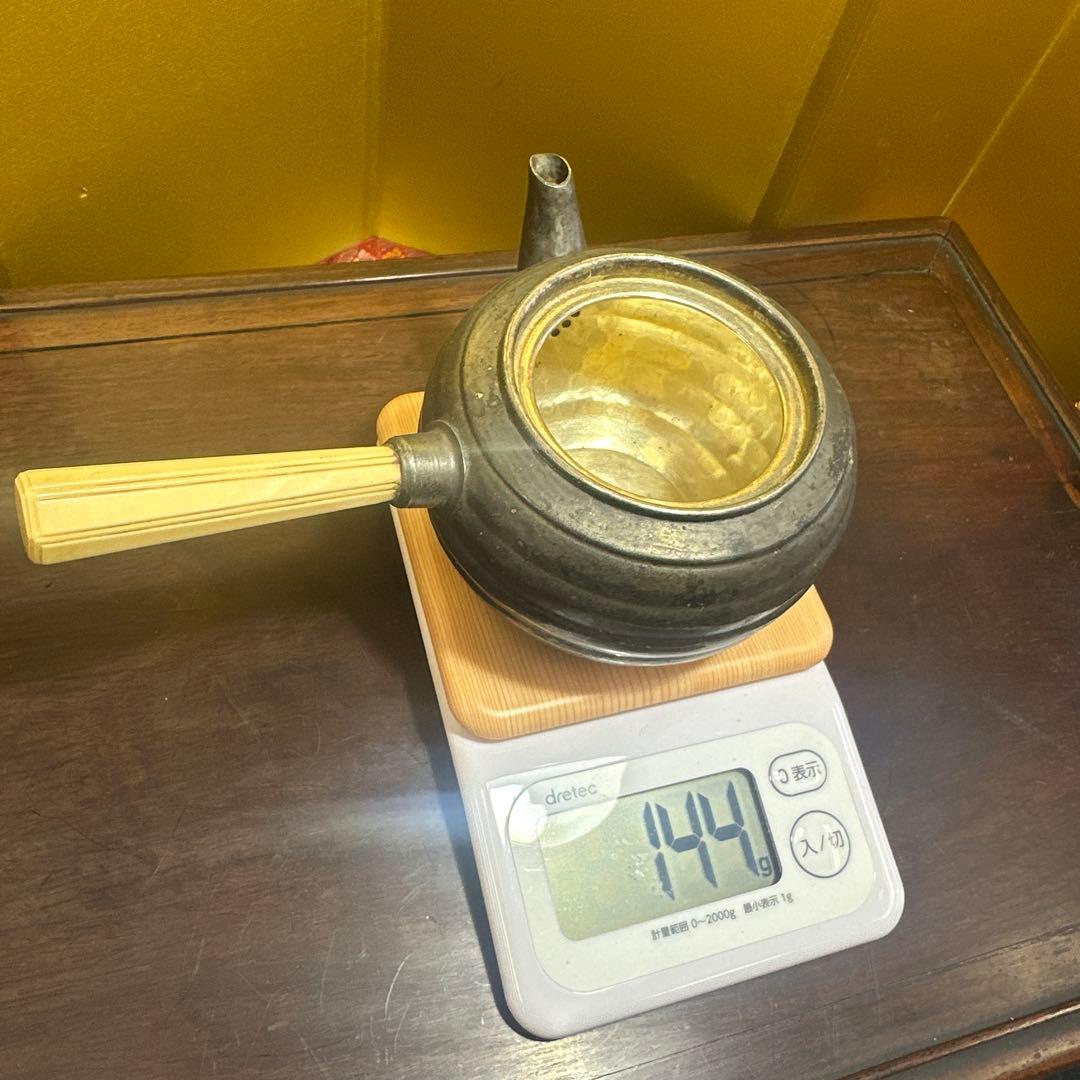 銀瓶，急須，純銀刻印有，古董，茶具，茶器