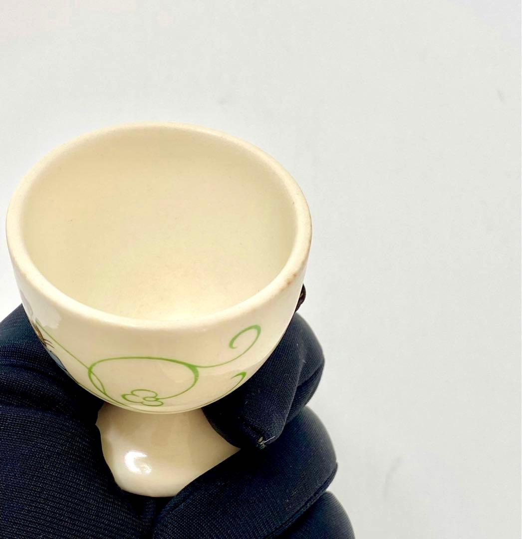 SALE☆レア☆美品グリーンライン☆エッグカップ☆2サイズ☆