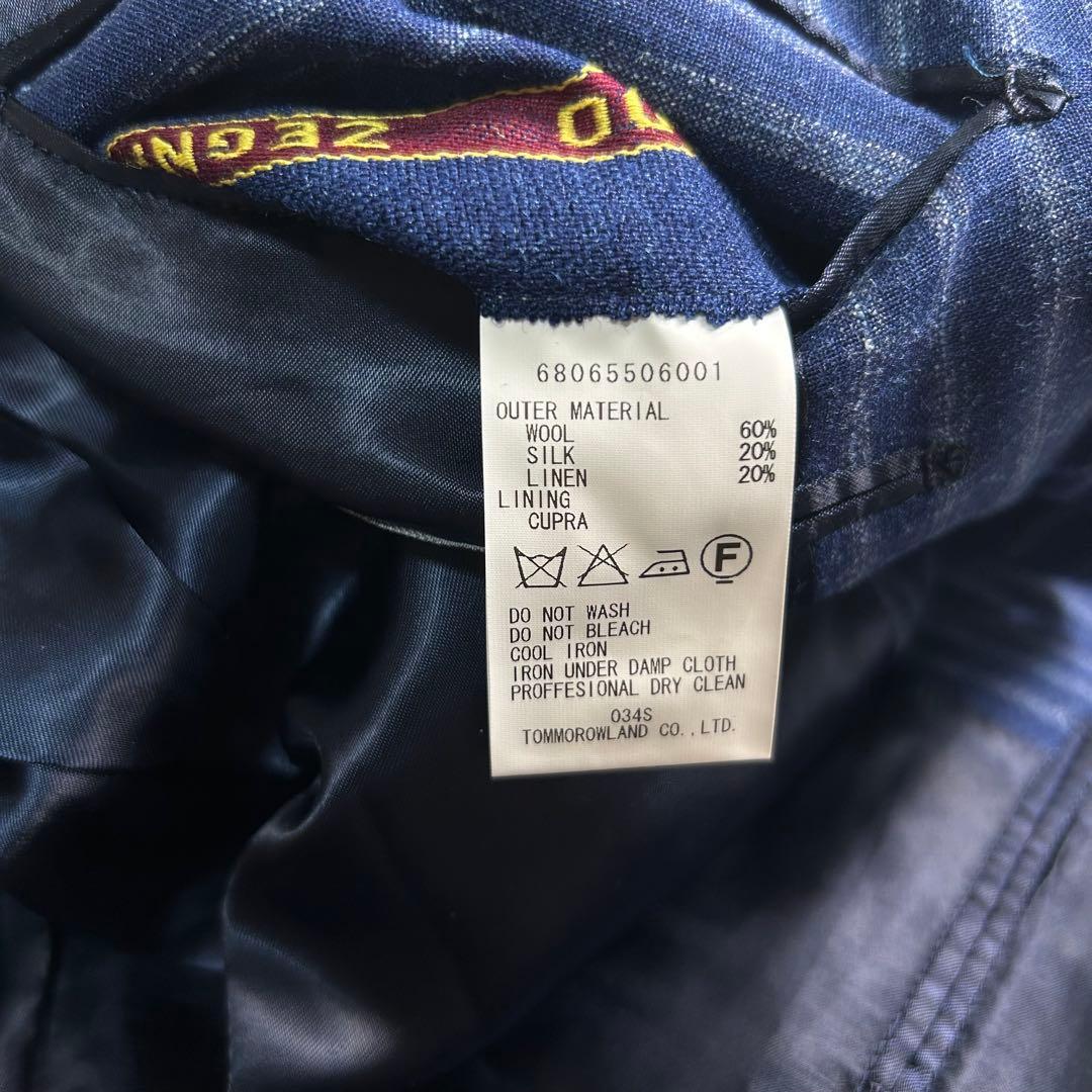 TOMORROWLAND オーダーメイドZegna スーツ　3ピース　ストライプ