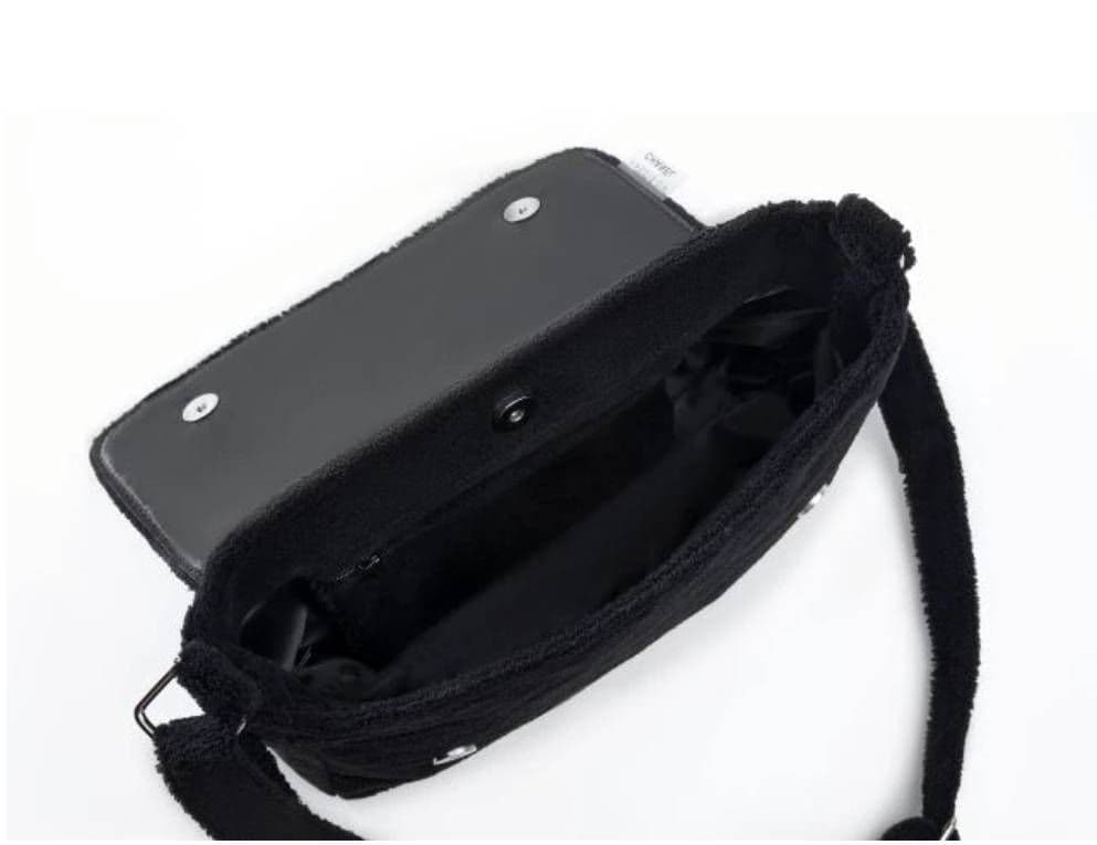 あおちゃん ショルダーバッグ パイル生地 ブラック ノベルティ