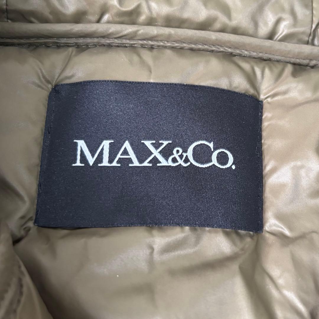 【美品】マックスアンドコー ポンチョ プルオーバー フード 中綿 カーキ 軽量