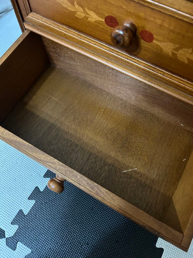 象嵌　キャビネット　サイドチェスト　サイドテーブル　アンティーク　ヴィンテージ