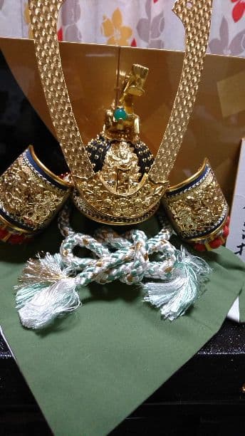 最終値下げ！金箔、漆塗り平飾り兜 フルセット