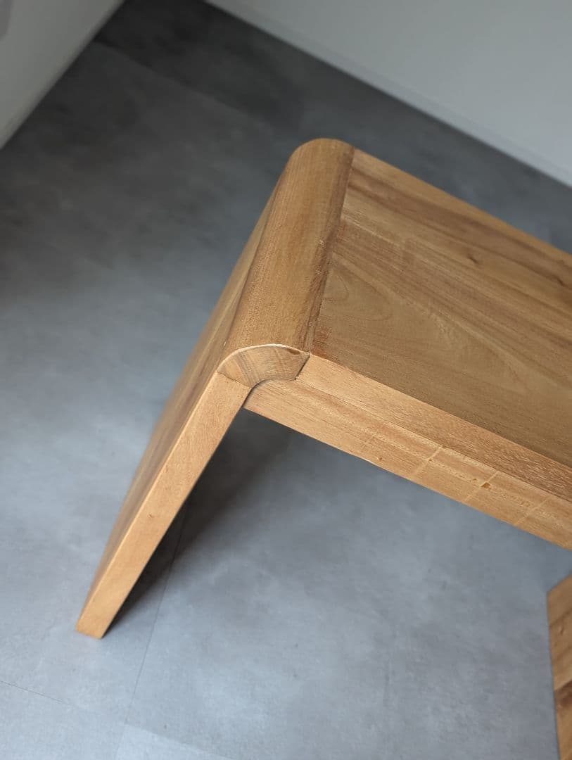 USED/カリッジマーケット チーク無垢材 サイドテーブル ベンチ 北欧