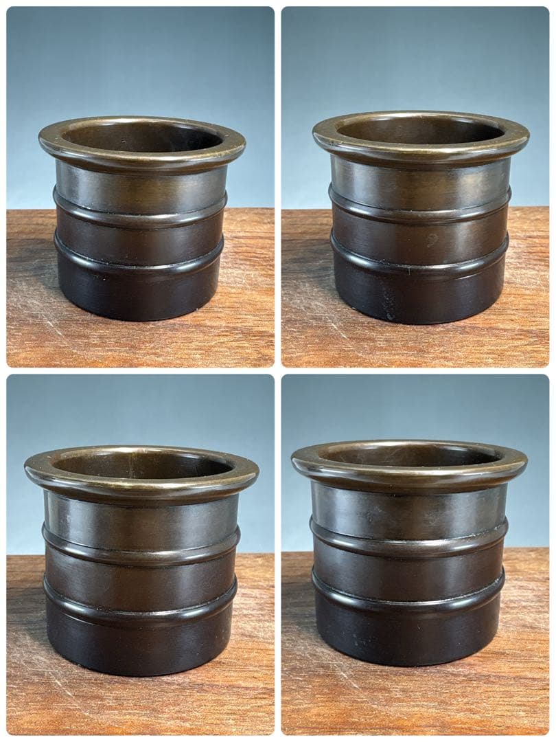 【中古品】祥栄堂　唐銅皆具一揃（共箱）