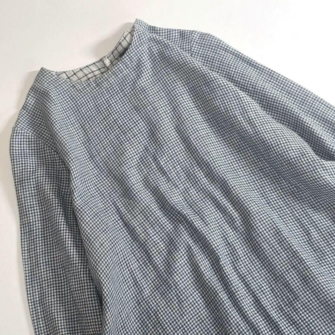 45R フォーティファイブアール　ふわふわ二重織deTシャツブラウス　インディゴ