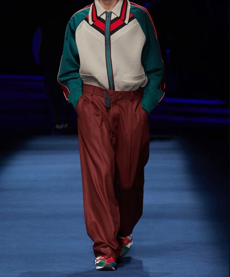 【超美品】kolor 21AW ワイドパンツ スラックス 3