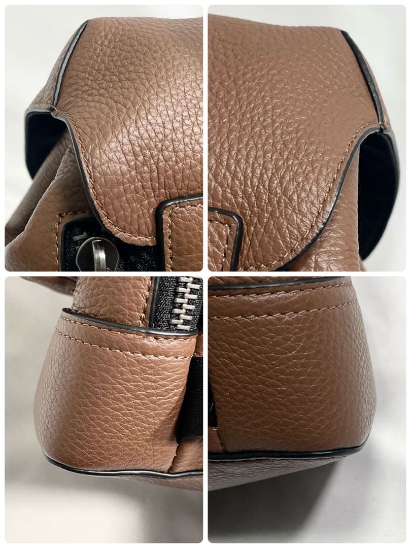 コーチ ハドソン ロゴ 金具 レザー リュック ブラウン 大容量 多機能 A4可