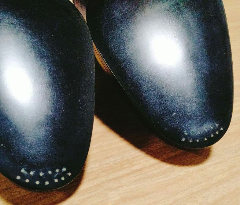 三陽山長　友二郎　レザーソール　ストレートチップ　室内試し履き程度