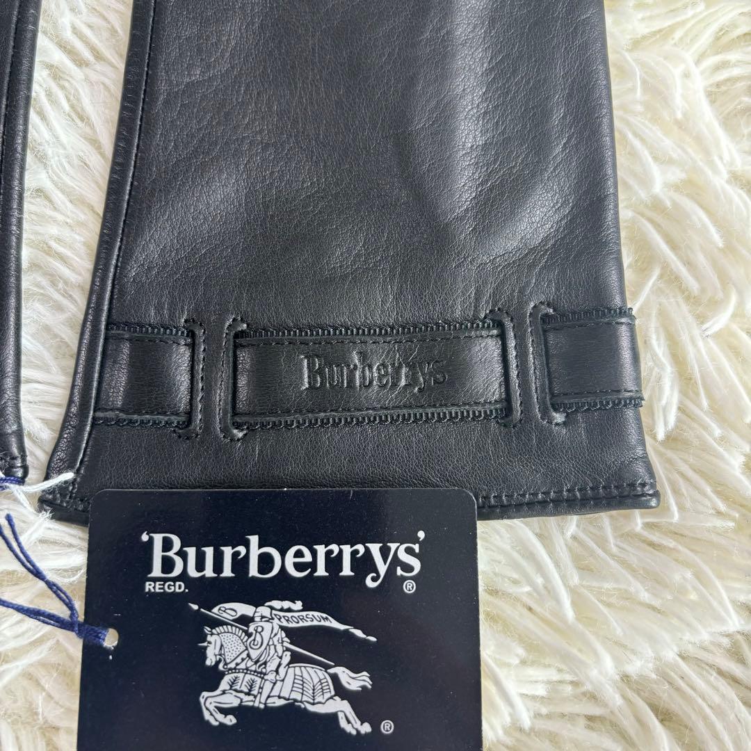 新品未使用　BURBERRY レディース手袋　羊革レザー製　サイズ20
