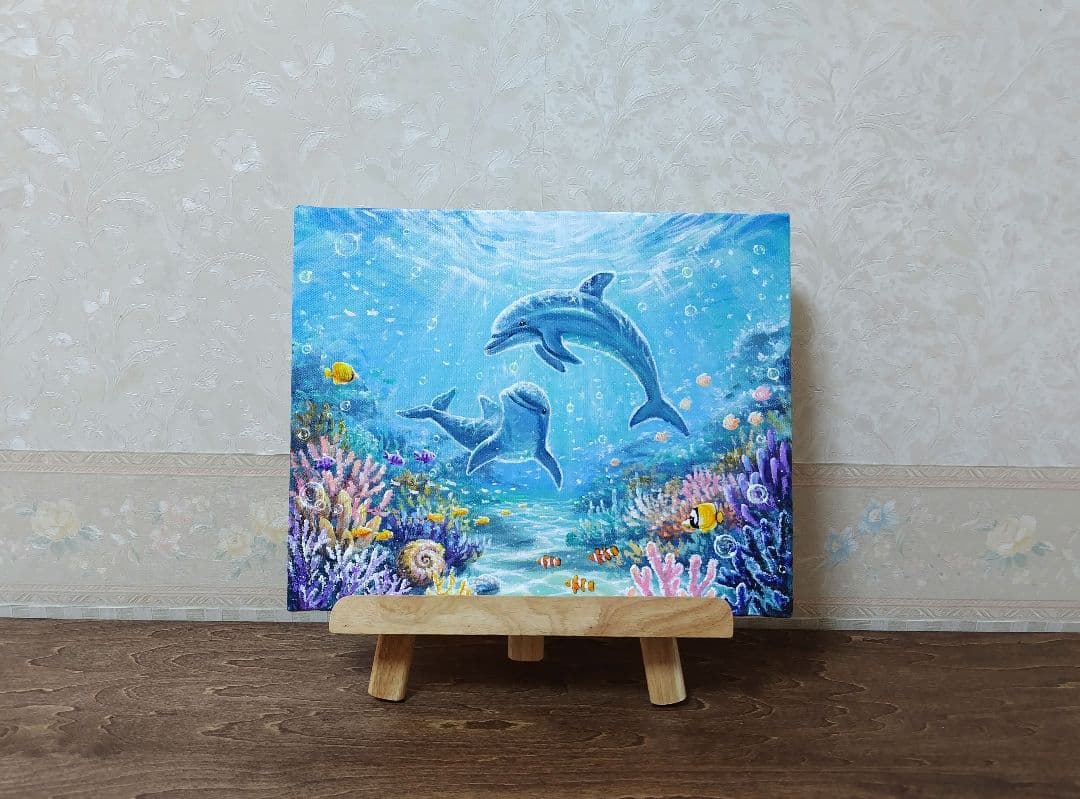 N*a様 【海中世界】アクリル画 F3 風景画 絵画