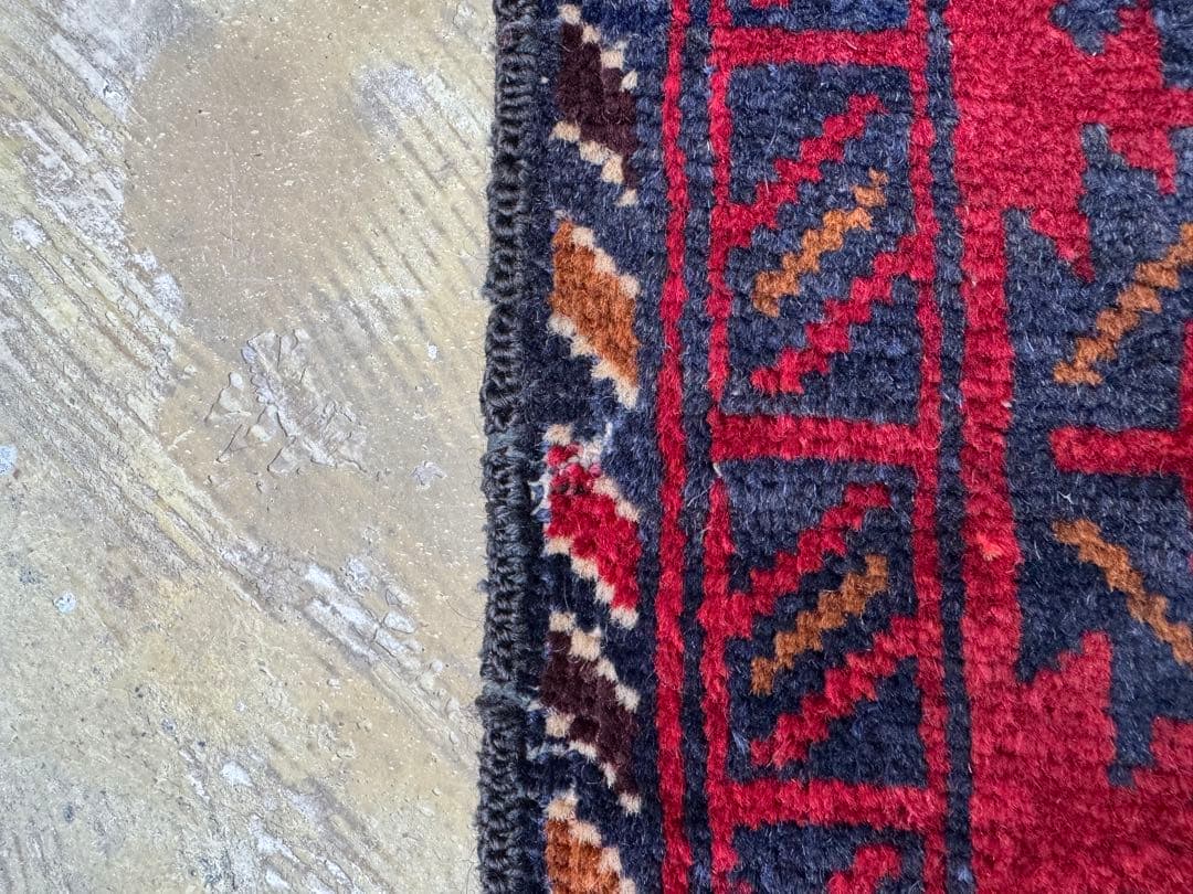 トライバルラグ ヴィンテージ家具 218×114cm 手織り 絨毯 カーペット