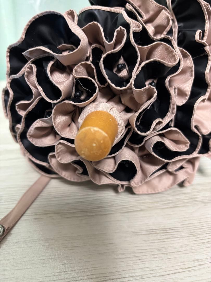 SUN BARRIER 100 ピンク フリル日傘　2段